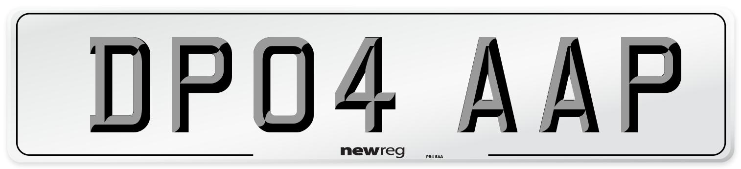 DP04 AAP Number Plate from New Reg